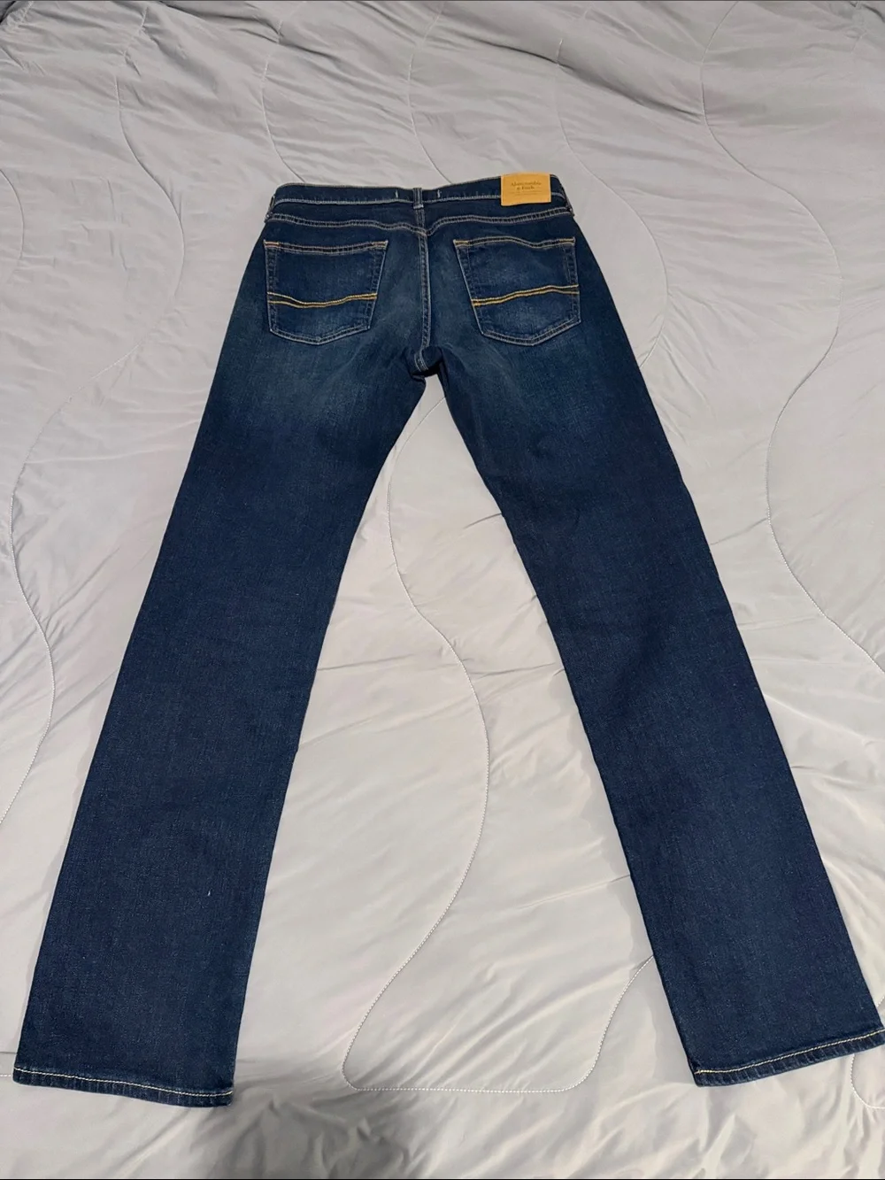 Abercrombie & Fitch Dark Indigo Slim Straight Jeans